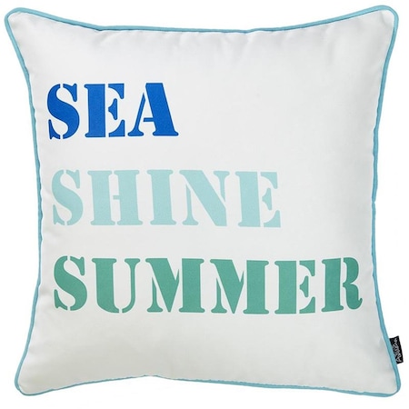Homeroots 18 x 18 in. Marine Sea Shine Decorative Throw Pillow Cover Printed 355432